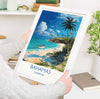 Bahamas Travel Poster Wall Art, Travel Print of Bahamas, Caribbean, Bahamas Art Lovers Gift, Caribbean Gift, Wall Art Print