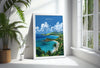 Antigua Travel Print Wall Art, Travel Poster of Antigua, Caribbean, Antigua Art Lovers Gift, Caribbean Gift, Wall Art Print