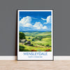 Wensleydale Travel Print Wall Art, Travel Poster of Wensleydale, Wensleydale Art Gift, English Countryside Art Lovers Gift,