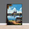 Lichfield Travel Poster, Travel Print of Lichfield, England, Staffordshire Art, Lichfield Art Lovers Gift, Wall Art Print