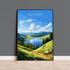 Peak District Travel Poster Wall Art, Travel Print of Peak District, Peak District Art Lovers Gift, English Countryside