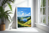 Peak District Travel Poster Wall Art, Travel Print of Peak District, Peak District Art Lovers Gift, English Countryside