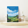 Peak District Travel Poster Wall Art, Travel Print of Peak District, Peak District Art Lovers Gift, English Countryside