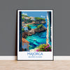 Majorca Travel Print, Travel Poster of Majorca, Balearic Islands Art Lovers Gift, Majorca Wall Art