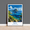 Ibiza Travel Print, Travel Poster of Ibiza, Balearic Islands Art Lovers Gift, Ibiza Wall Art