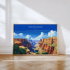 Grand Canyon Landscape Travel Print Wall Art, Travel Poster of Grand Canyon, Grand Canyon Art Lovers Gift, Arizona, USA Travel Art