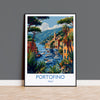 Portofino Travel Poster Wall Art, Travel Print of Portofino, Portofino Art Lovers Gift, Italy, Italian Art Gift