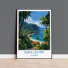 Koh Lanta Travel Print, Travel Poster of Koh Lanta, Thailand, Koh Lanta Art Lovers Gift, Wall Art Print