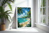 Barbados Travel Poster, Travel Print of Barbados, Caribbean, Barbados Art Lovers Gift, Caribbean Gift, Wall Art Print