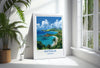 Antigua Travel Print, Travel Poster of Antigua, Caribbean, Antigua Art Lovers Gift, Caribbean Gift, Wall Art Print