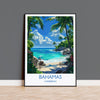 Bahamas Travel Print, Travel Poster of Bahamas, Caribbean, Bahamas Art Lovers Gift, Caribbean Gift, Wall Art Print