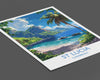 St Lucia Travel Poster Wall Art, Travel Print of St Lucia, Caribbean, St Lucia Art Lovers Gift, Caribbean Gift, Wall Art Print