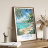 Barbados Travel Print, Travel Poster of Barbados, Caribbean, Barbados Art Lovers Gift, Caribbean Gift, Wall Art Print