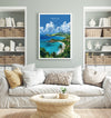 Antigua Travel Print Wall Art, Travel Poster of Antigua, Caribbean, Antigua Art Lovers Gift, Caribbean Gift, Wall Art Print