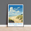 Winterton Beach Travel Print, Travel Poster of Winterton Beach, Norfolk, England, Winterton Beach Gift, Norfolk Art Gift, Wall Art Print