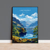 Lake District Travel Poster Wall Art, Travel Print of Lake District, Lake District Art Lovers Gift, English Countryside