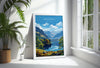 Lake District Travel Poster Wall Art, Travel Print of Lake District, Lake District Art Lovers Gift, English Countryside