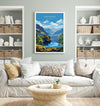 Lake District Travel Poster Wall Art, Travel Print of Lake District, Lake District Art Lovers Gift, English Countryside