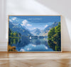 Lake District Landscape Travel Poster Wall Art, Travel Print of Lake District, Lake District Art Lovers Gift, Cumbria, English Countryside