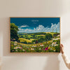 Devon Landscape Travel Poster Wall Art, Travel Print of Devon, Devon Art Lovers Gift, English Countryside