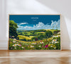 Devon Landscape Travel Poster Wall Art, Travel Print of Devon, Devon Art Lovers Gift, English Countryside