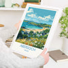 Abersoch Travel Print Wall Art, Abersoch Travel Poster, Wales, Welsh Art, Abersoch Art lovers Gift, Wall Art Print