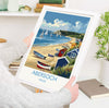 Abersoch Travel Print Wall Art, Abersoch Travel Poster, Wales, Welsh Art, Abersoch Art lovers Gift, Wall Art Print