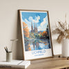 Lichfield Travel Print, Travel Poster of Lichfield, England, Staffordshire Art, Lichfield Art Lovers Gift, Wall Art Print