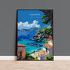 Majorca Travel Poster, Travel Print of Majorca, Balearic Islands Art Lovers Gift, Majorca Wall Art