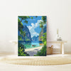 Phi Phi Travel Poster, Travel Print of Phi Phi, Thailand, Phi Phi Islands Art Lovers Gift, Wall Art Print