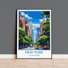 New York Travel Print Wall Art, Travel Poster of New York , New York Art Lovers Gift, USA Art Gift