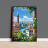 Verona Travel Poster Wall Art, Travel Poster of Verona, Verona Art Lovers Gift, Italy, Italian Art Gift