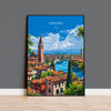 Verona Travel Poster Wall Art, Travel Poster of Verona, Verona Art Lovers Gift, Italy, Italian Art Gift