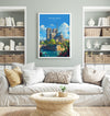 Notre Dame Paris Travel Poster, Travel Print of Notre Dame Paris, France, Paris Art Lovers Gift, Notre Dame France Wall Art