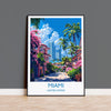 Miami Travel Print Wall Art, Travel Poster of Miami, Miami Art Lovers Gift, USA Art Gift