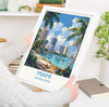 Miami Travel Print Wall Art, Travel Poster of Miami, Miami Art Lovers Gift, USA Art Gift