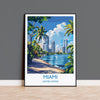 Miami Travel Print Wall Art, Travel Poster of Miami, Miami Art Lovers Gift, USA Art Gift