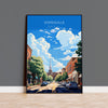 Statesville Travel Poster Wall Art, Travel Print of Statesville, Statesville Art Lovers Gift, North Carolina USA Art Gift