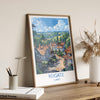 Reigate Travel Print, Travel Poster of Reigate, Surrey Poster, Reigate Art Gift, London Art Lovers UK Travel Gift