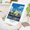 London Travel Print Wall Art, Travel Poster of London, London Art Lovers Gift, Tower of London Art Gift