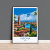 Verona Travel Poster Wall Art, Travel Print of Verona, Verona Art Lovers Gift, Italy, Italian Art Gift