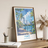 Miami Travel Print Wall Art, Travel Poster of Miami, Miami Art Lovers Gift, USA Art Gift