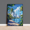 Miami Travel Poster Wall Art, Travel Print of Miami, Miami Art Lovers Gift, USA Art Gift