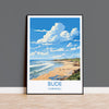 Bude Travel Print, Travel Poster of Bude, England, Cornwall Art, Bude Art Lovers Gift, Wall Art Print