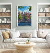 Amsterdam Travel Print, Travel Poster of Amsterdam, Netherlands, Dutch Art Lovers Gift, Wall Art Print