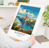 Budapest Travel Print Wall Art, Travel Poster of Budapest, Budapest Art Lovers Gift, Hungary Art Gift