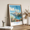 Budapest Travel Print Wall Art, Travel Poster of Budapest, Budapest Art Lovers Gift, Hungary Art Gift