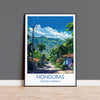 Honduras Travel Print, Travel Poster of Honduras, Central America Poster, Honduras Wall Art Lovers Gift