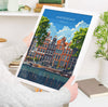 Amsterdam Travel Print, Travel Poster of Amsterdam, Netherlands, Dutch Art Lovers Gift, Wall Art Print