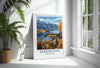 Queenstown Travel Print, Travel Poster of Queenstown, New Zealand Art Lovers Gift, Queenstown Wall Art